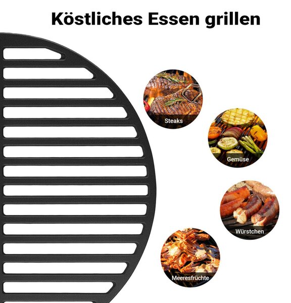 Öntöttvas Grillrács 46,7x22,8x0,9 cm Grill Kiegészítők BBQ-hoz 2 db-os készlet 65538