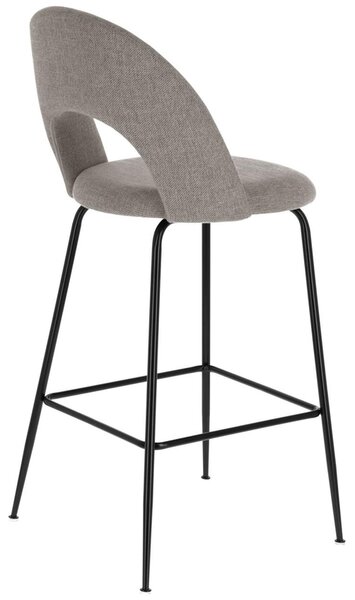 Világosszürke szövet bárszék Kave Home Mahalia 63 cm