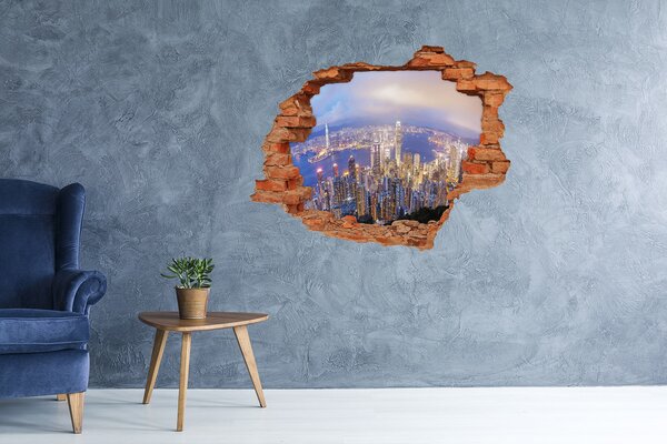 3d-s lyukat fali matrica Hong kong panoráma