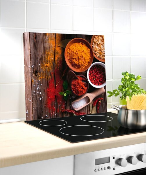 Edzett üveg falvédő tűzhelyhez 50x56 cm Spice – Wenko