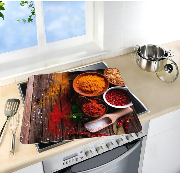 Edzett üveg falvédő tűzhelyhez 50x56 cm Spice – Wenko