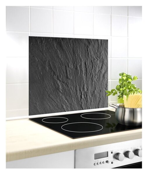 Edzett üveg falvédő tűzhelyhez 60x50 cm Slate – Wenko