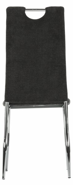 Étkezőszék, szürkésbarna szövet/króm, OLIVA NEW