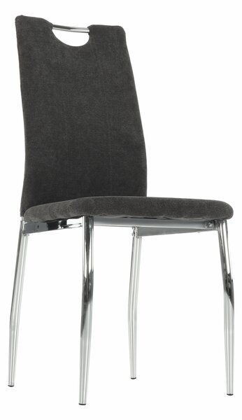 Étkezőszék, szürkésbarna szövet/króm, OLIVA NEW