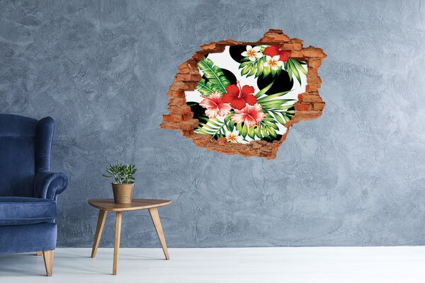 3d-s lyukat fali matrica Hawaii virágok