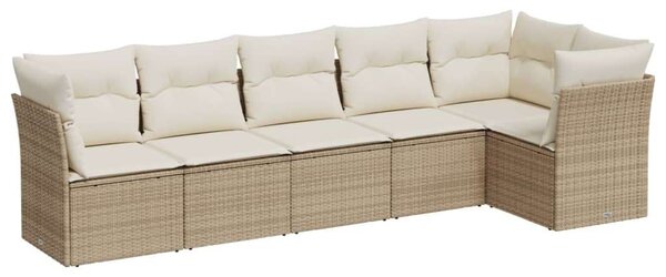 VidaXL Polyrattan Kerti Ülőgarnitúra - 6 részes - Bézs