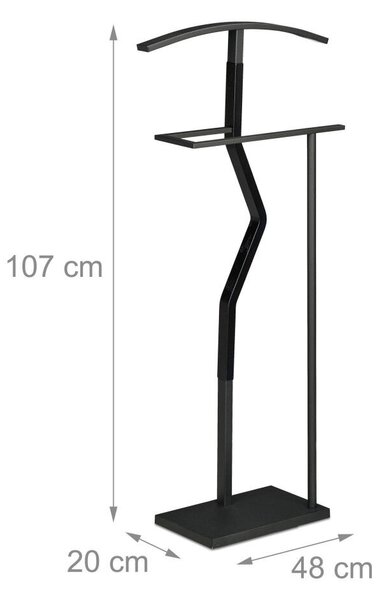 Elegáns fém és MDF szobainas fekete színben 107 cm 10046885