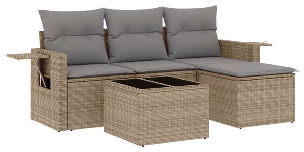 VidaXL Polyrattan Kerti Ülőgarnitúra - 4 részes - Bézs