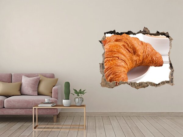 3d-s lyukat fali matrica Croissant és kávé