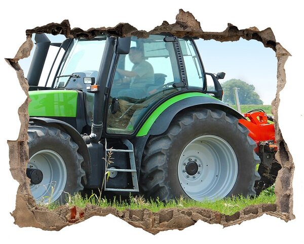 3d-s lyuk vizuális effektusok matrica Traktor a pályán