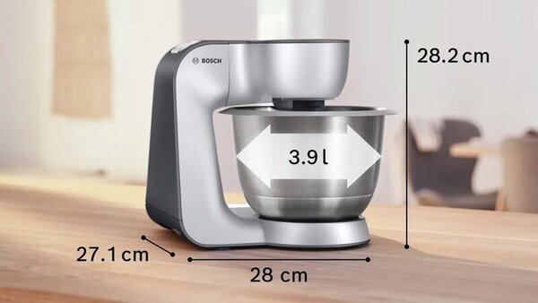 Bosch MUM58251 Series 4 Konyhai robotgép, 1000W, 3.9L, Ezüst-Fehér