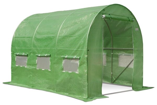 Több évszakos fóliasátor 2x4,5m zöld Garden Point
