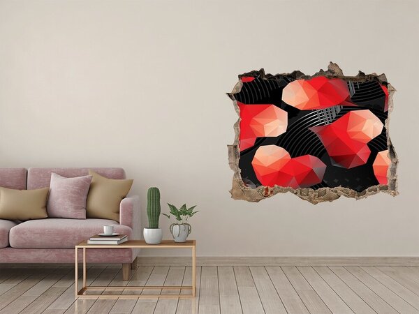 3d-s lyuk vizuális effektusok matrica Geometriai szív