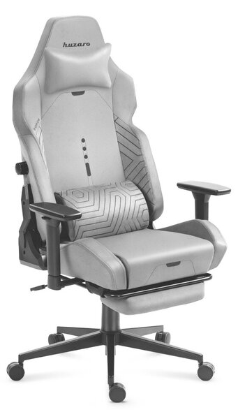 Gamer szék, lábtartóval prémium Grey Noir