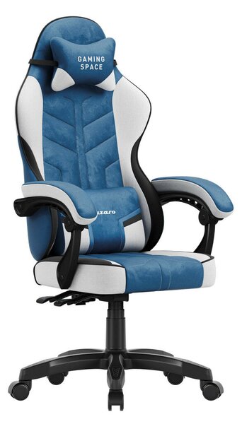 Gamer szék, forgó, ergonómikus, kék