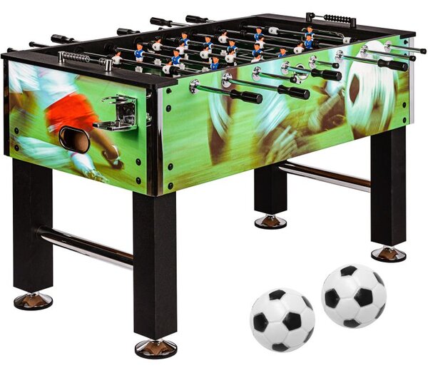 GamesPlanet® Csocsóasztal LEEDS 140 x 73 cm foci mintás