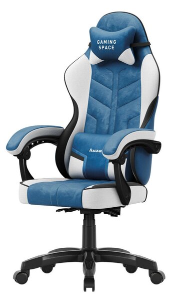 Gamer szék, forgó, ergonómikus, kék