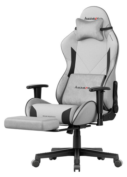 Gamer szék, Force lábtartóval szürke