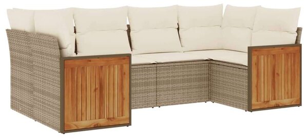 VidaXL Polyrattan Kerti Ülőgarnitúra - Bézs - 6 részes