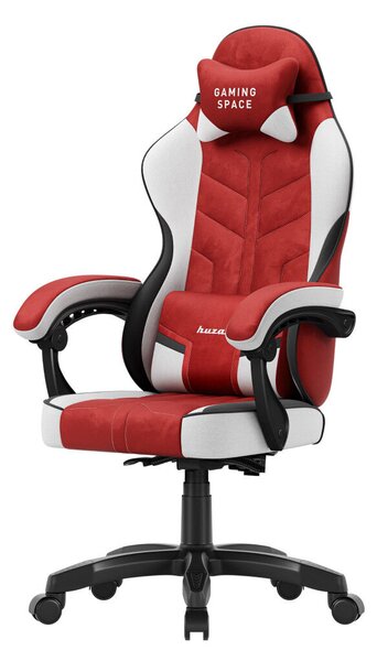 Gamer szék, forgó, ergonómikus, piros