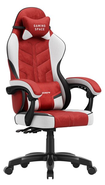 Gamer szék, forgó, ergonómikus, piros