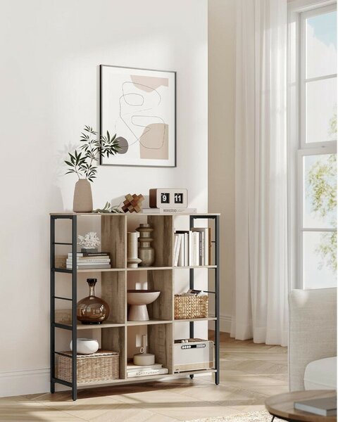 Könyvespolc, 3 szintes, homokbarna, 30 x 100 x 103 cm