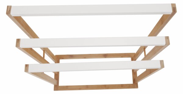 Törülközőtartó, bambusz/fehér, KOMO NEW