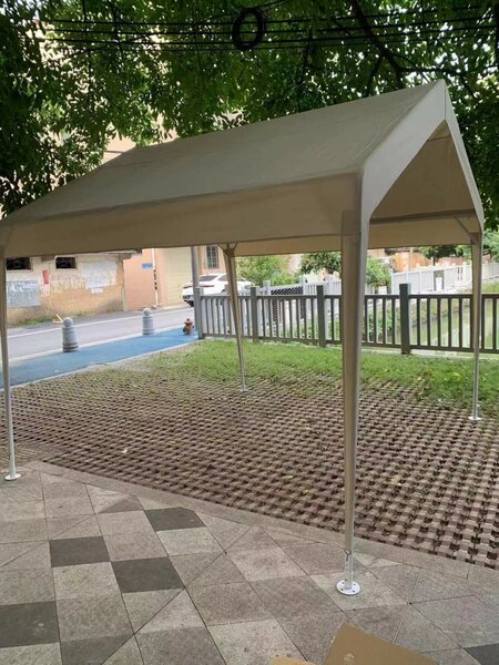 Kocsibeálló mobilgarázs, 3x4m, bézs színben