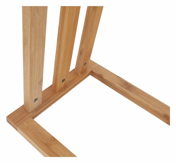 Törülközőtartó, bambusz/fehér, KOMO NEW
