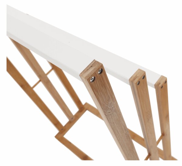 Törülközőtartó, bambusz/fehér, KOMO NEW