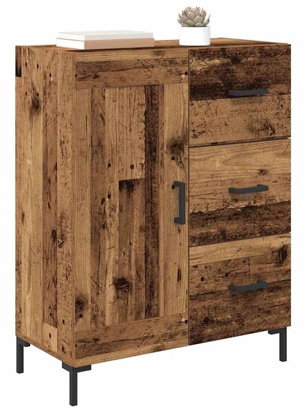 VidaXL Széf fiókkal Régi fa 69.5 x 34 x 90 cm Faanyag