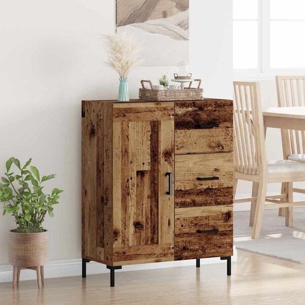 VidaXL Széf fiókkal Régi fa 69.5 x 34 x 90 cm Faanyag