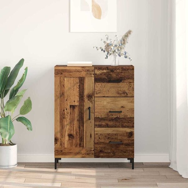 VidaXL Széf fiókkal Régi fa 69.5 x 34 x 90 cm Faanyag