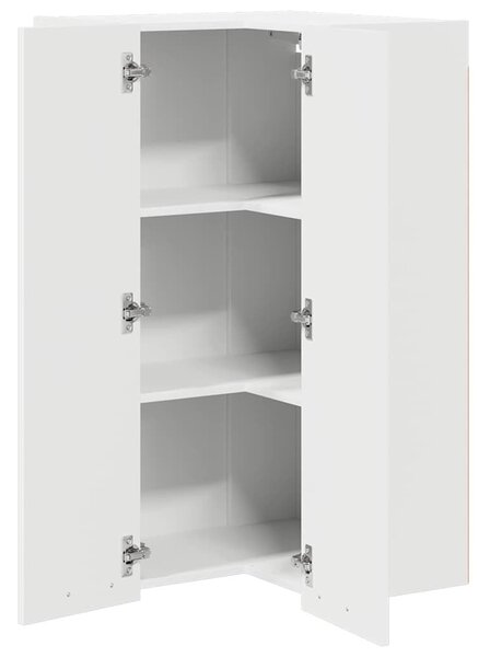VidaXL Függő szekrény polcokkal Riga Fehér 57 x 57 x 100 cm Faanyag