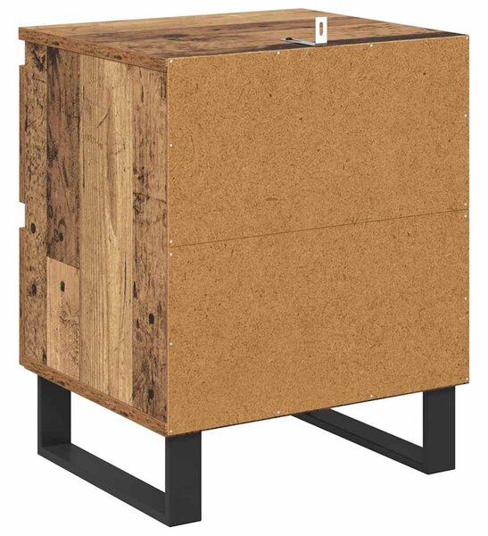 VidaXL Éjjeliszekrény fiókkal 2 pcs Öreg fa 40 x 35 x 50 cm Faanyag