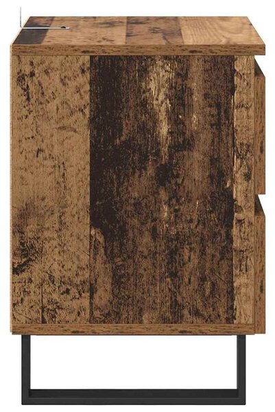 VidaXL Éjjeliszekrény fiókkal 2 pcs Öreg fa 40 x 35 x 50 cm Faanyag