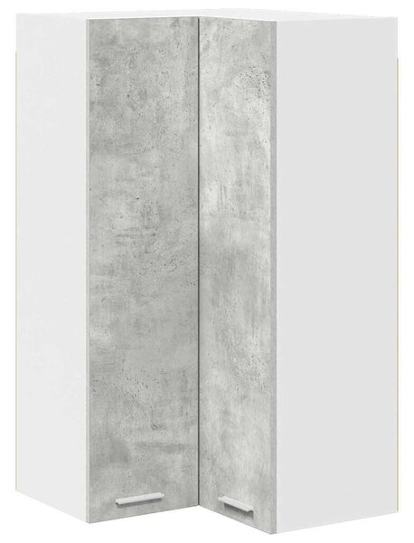 VidaXL Függő szekrény Riga Beton szürke és fehér 57 x 57 x 100 cm