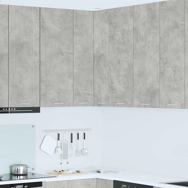 VidaXL Függő szekrény Riga Beton szürke és fehér 57 x 57 x 100 cm