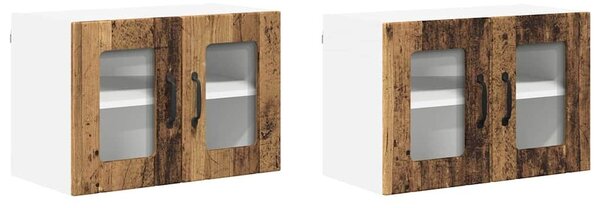 VidaXL Konyhaszekrény 2 pcs Öreg fa 60 x 31 x 40 cm Faanyag