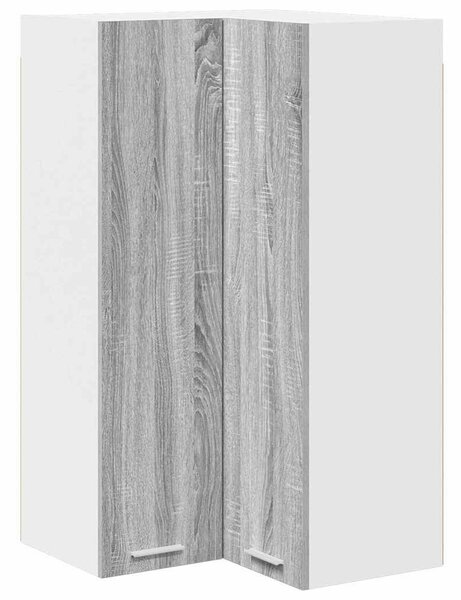 VidaXL Függő szekrény Riga Szürke Sonoma és fehér 57 x 57 x 100 cm