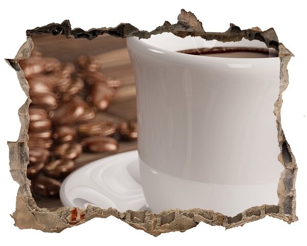 3d-s lyuk vizuális effektusok matrica Csésze kávé