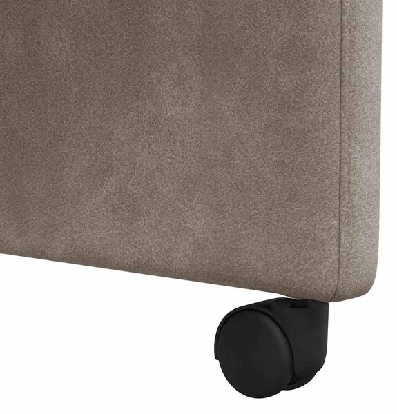 VidaXL Étkező Székek kerekekkel 2 pcs Szürke 57 x 67 x 95 cm Műbőr