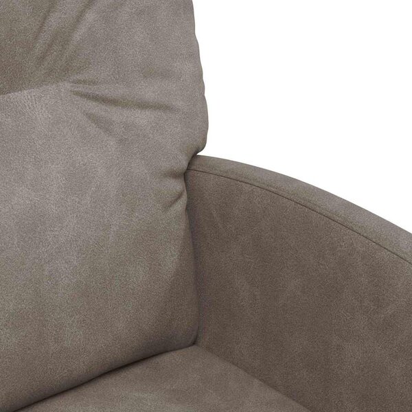 VidaXL Étkező Székek kerekekkel 2 pcs Szürke 57 x 67 x 95 cm Műbőr