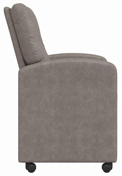 VidaXL Étkező Székek kerekekkel 2 pcs Szürke 57 x 67 x 95 cm Műbőr