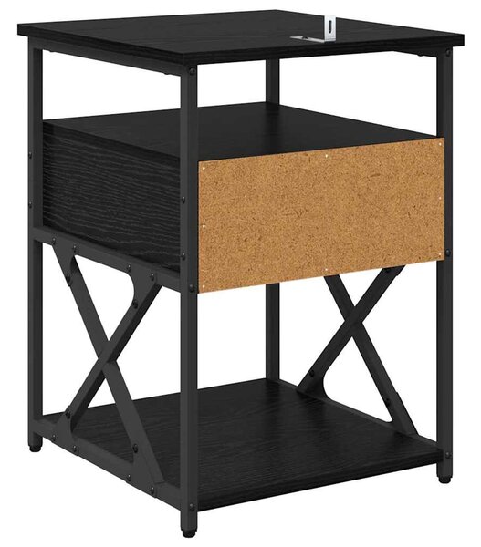 VidaXL Éjjeliszekrény 2 pcs Musta tammi 40 x 42 x 55 cm Faanyag