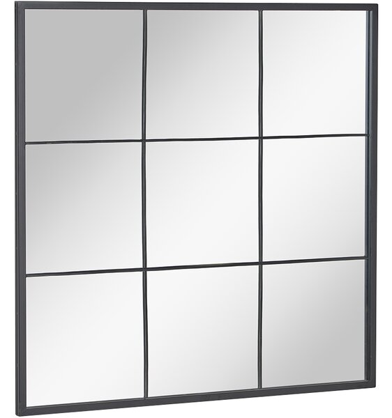 Fekete fém függő tükör Kave Home Ulrica 80 x 80 cm