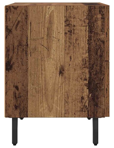 VidaXL Éjjeliszekrény fiókkal 2 pcs Öreg fa 40 x 35 x 47,5 cm Faanyag