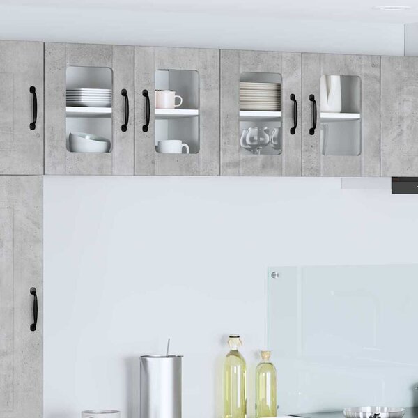 VidaXL Konyhaszekrény 2 pcs Beton Szürke 60 x 31 x 40 cm Faanyag