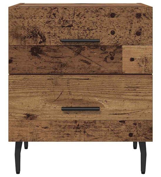 VidaXL Éjjeliszekrény fiókkal 2 pcs Öreg fa 40 x 35 x 47,5 cm Faanyag