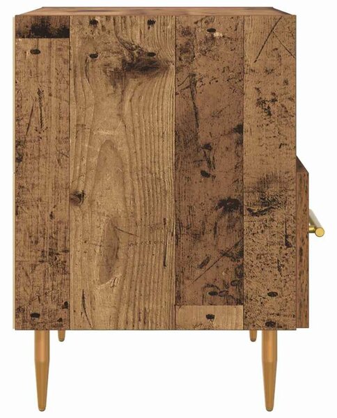 VidaXL Éjjeli asztal fiókkal 2 pcs Régi fa 40 x 35 x 47.5 cm Faanyag